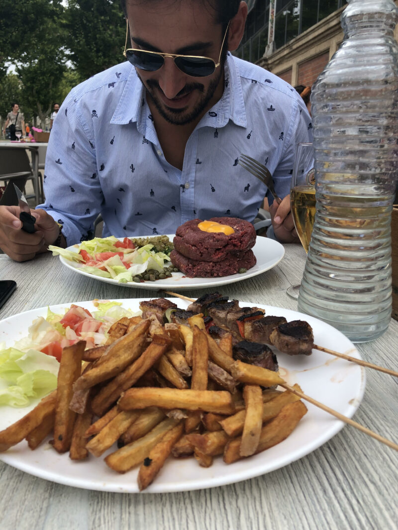 Tartar de carne de caballo.