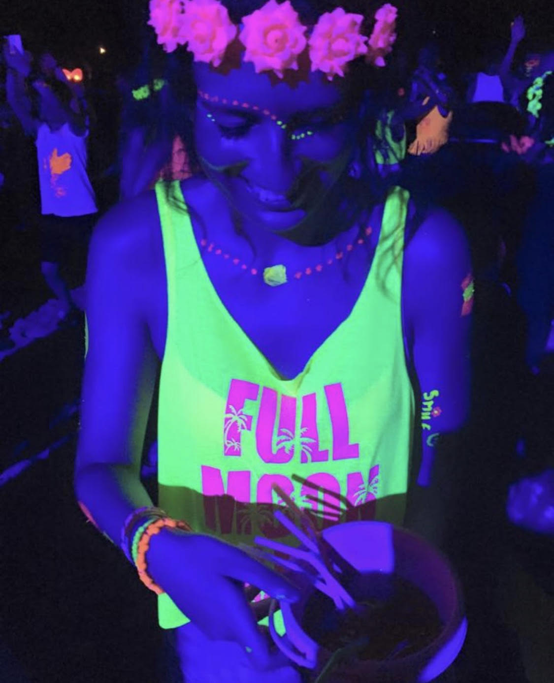 Irene en la full moon party